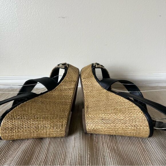 Fergalicious Black and Tan Wedge Sandals - Picture 12 of 16